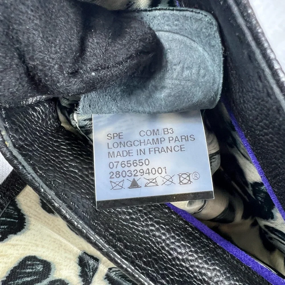 Longchamp Leather Turn-Lock Business Satchel Tote Made in France